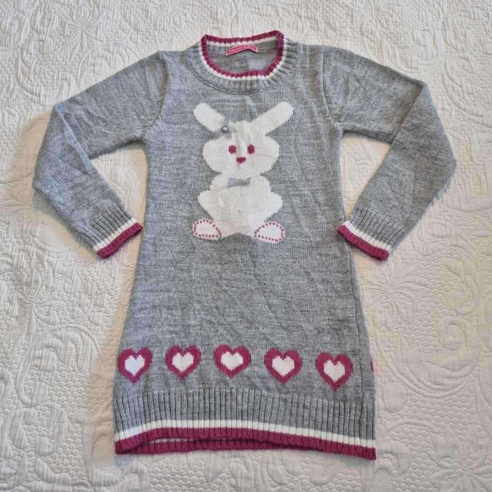 Fors Lee Kids size 122 cm (7) 50% wool bunny dress has tail VGUC